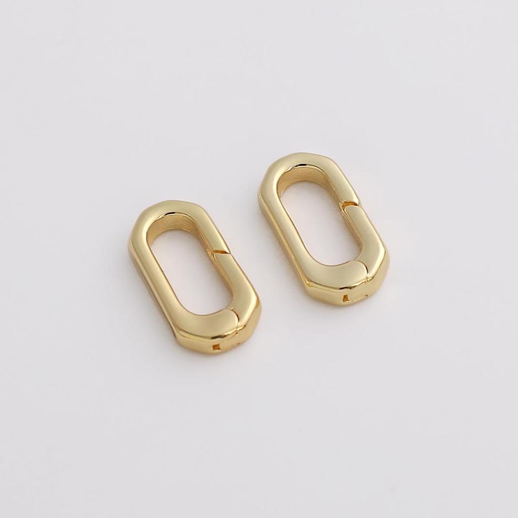 Овальный замок-кольцо из золота 14 карат с заполнением для браслетов и ожерелий DIY