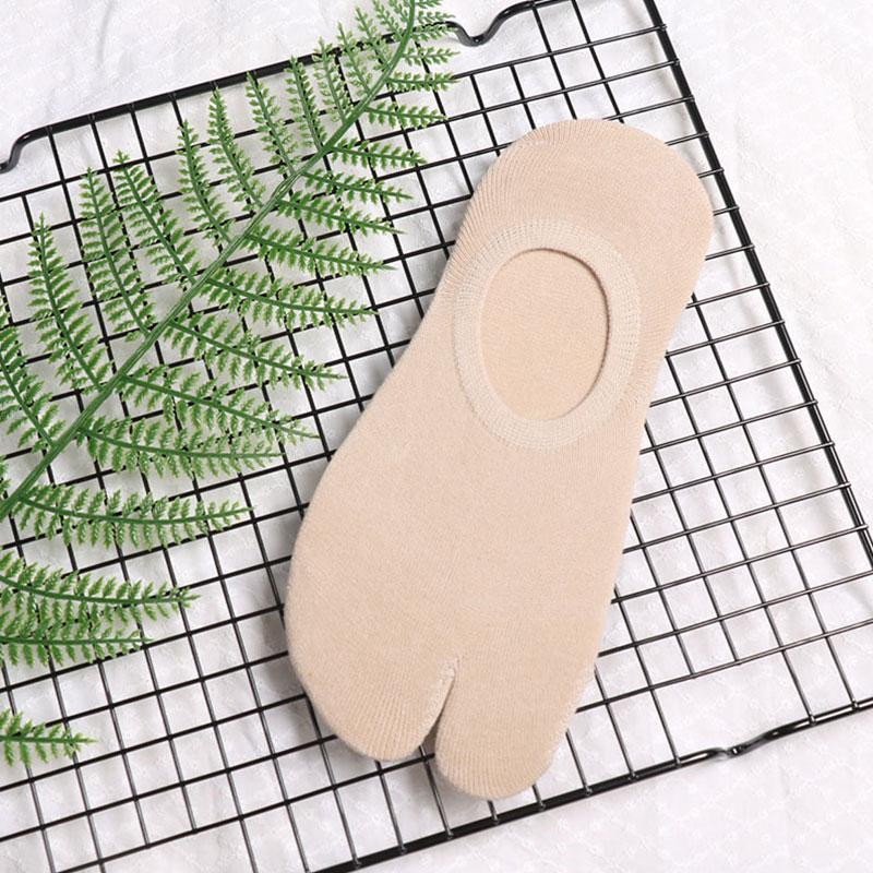 1 пара нескользящих однотонных носков-таби, вьетнамки, кимоно, с раздельным носком, с двумя пальцами, низкие сандалии, носки