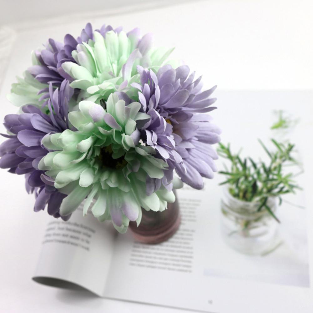 6pcs/bundle Artificial  Flowers Diy Gerbera Simulation Bouquet Home Wedding Decor Accessories