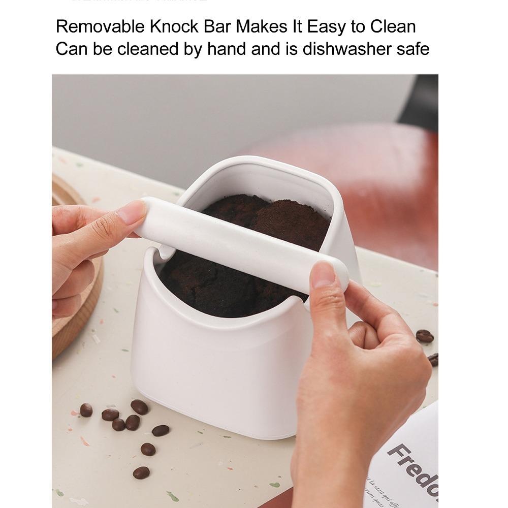 Removable Knock Bar Coffee Knock Bin Rubber Bar Espresso Grounds Container Home Coffee Station