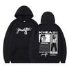 Singer Khea Double-sided Print Hoodie Men Hip Hop Long Sleeve Hoodies Autumn and Winter Fashion Casual Oversized Sweatshirts Top