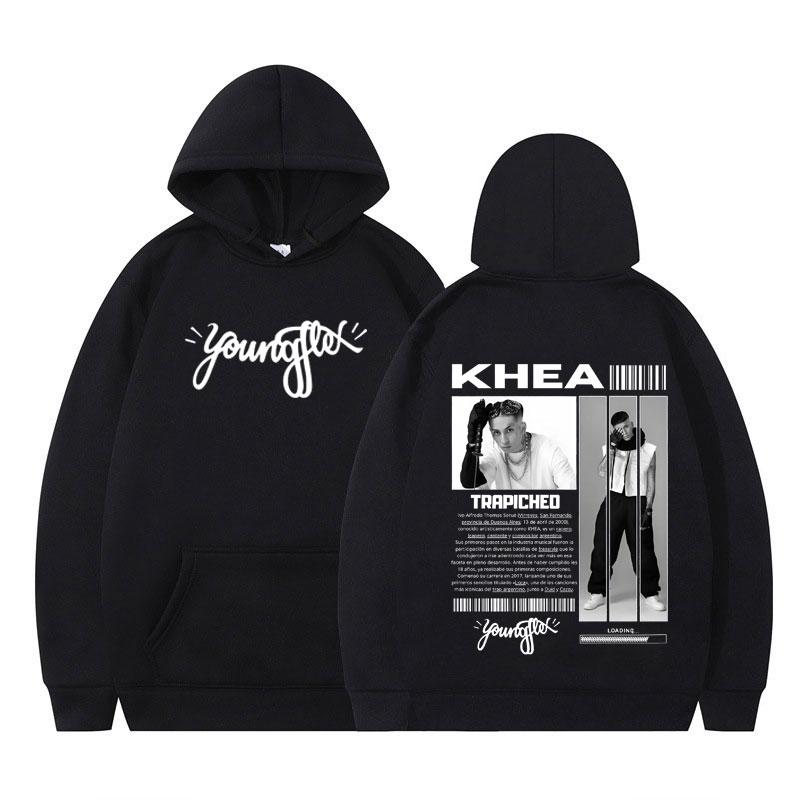 Singer Khea Double-sided Print Hoodie Men Hip Hop Long Sleeve Hoodies Autumn and Winter Fashion Casual Oversized Sweatshirts Top