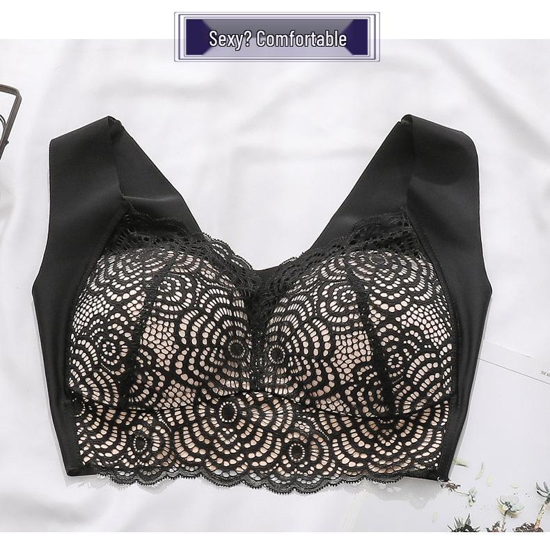 Кружевной спортивный бюстгальтер без косточек большого размера - Жилет-топ
