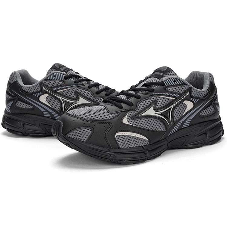 Mizuno Speed 2K Удобные Модные Спортивные Сетчатые Амортизирующие Дышащие Нескользящие Низкие Кроссовки Унисекс Черный Серый D1GH222907