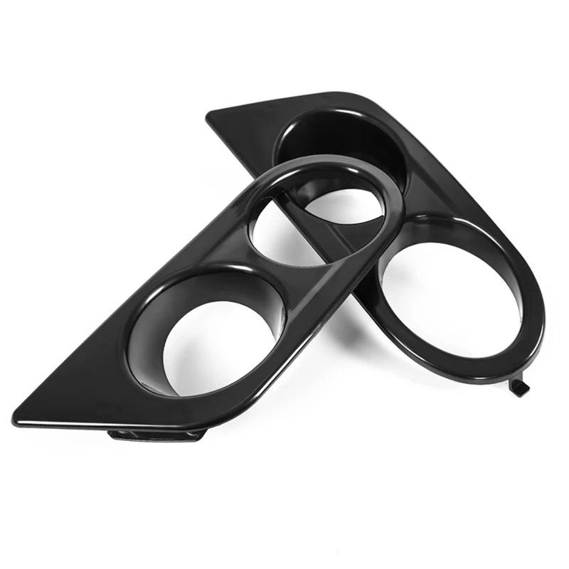 2X Front Bumper Fog Light Cover For BMW E46 M3 2001 2002 2003 2004 2005 2006 Car Dual Hole Surround Air Duct Grille Racing style