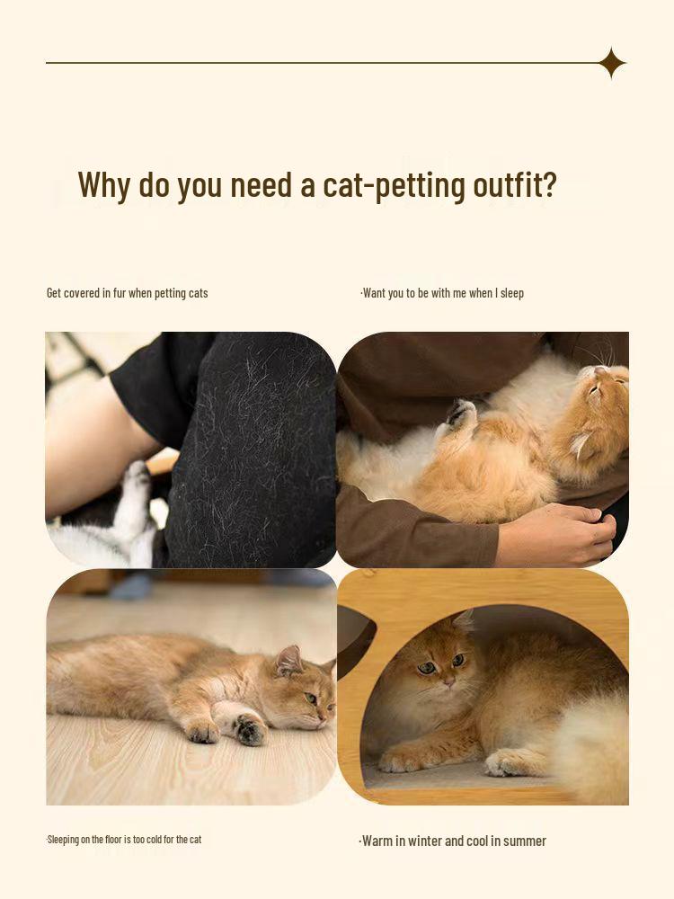 Фартук для обнимания кошек, устойчивый к шерсти