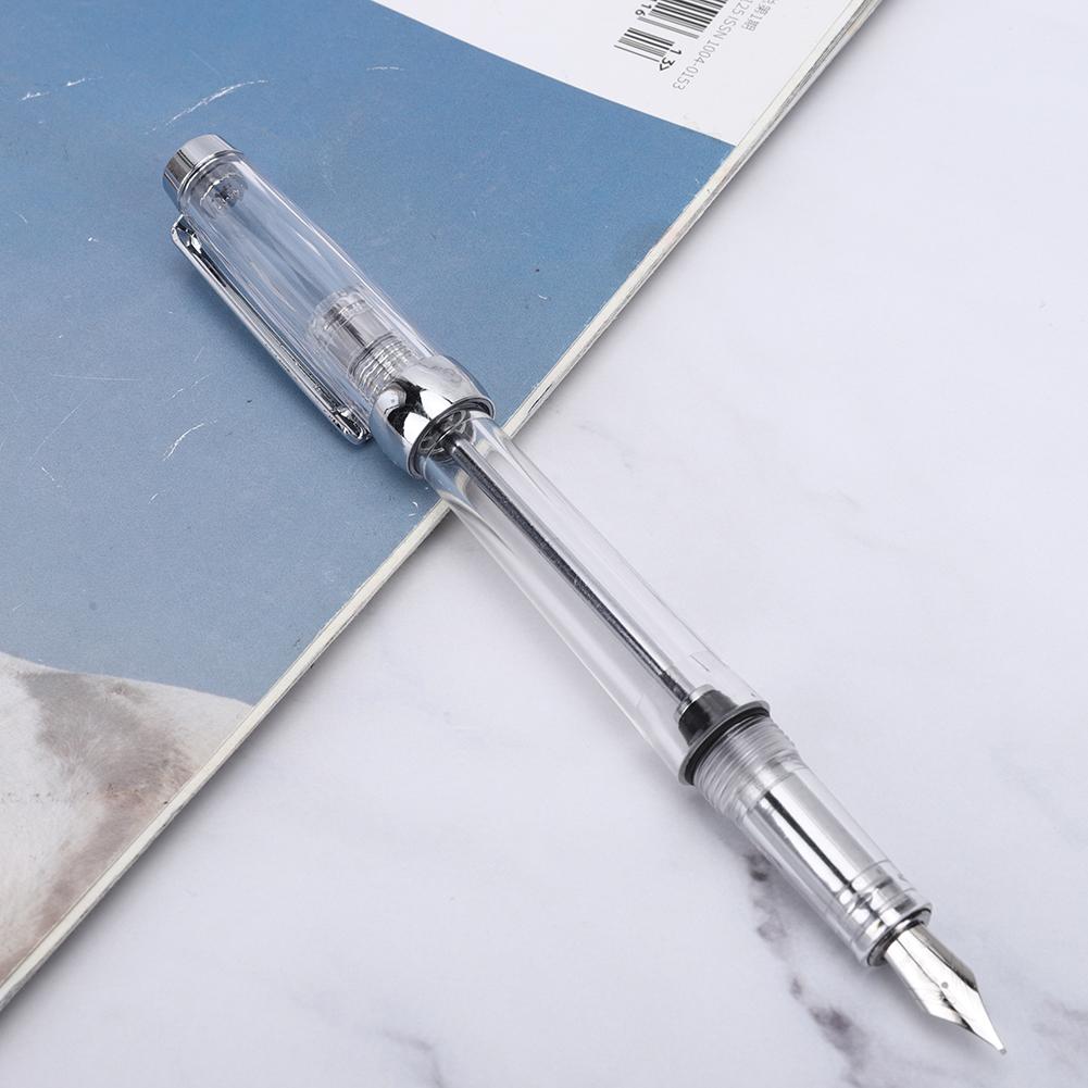 Большая емкость перьевая ручка прозрачная деловая ручка для письма офисные школьные принадлежности 0,5 мм перо