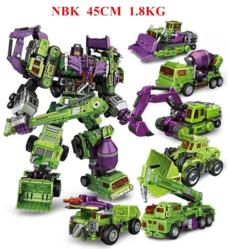 44cm JINJIANG 6 IN 1 Big Hook Transformation KO GT Devastator Action Figure Engineering Combiner Crane Gravity Model Gift Kid