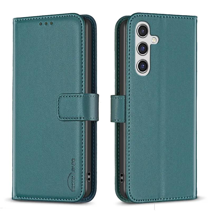 Кошелек Чехол-книжка на Для Samsung Galaxy A05S Классические Чехлы для Телефона Кожаные на Для A05S A05 S SM-A057F/DS 6.7" Слот для Карт Задняя Крышка