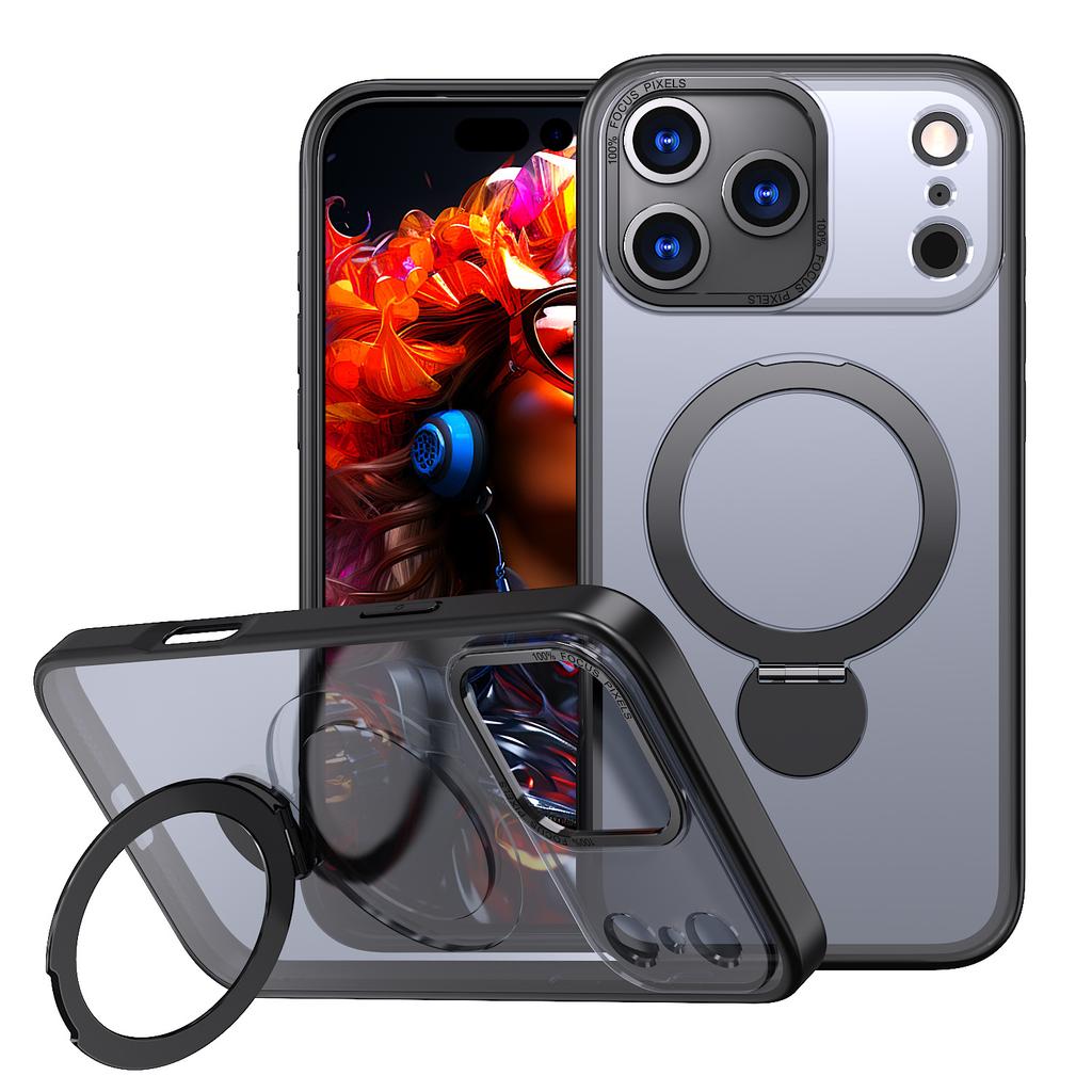 For IPhone17pro Mobile Phone Case Point Damping Rotation for Apple 17 Frosted Magnetic Protective Case