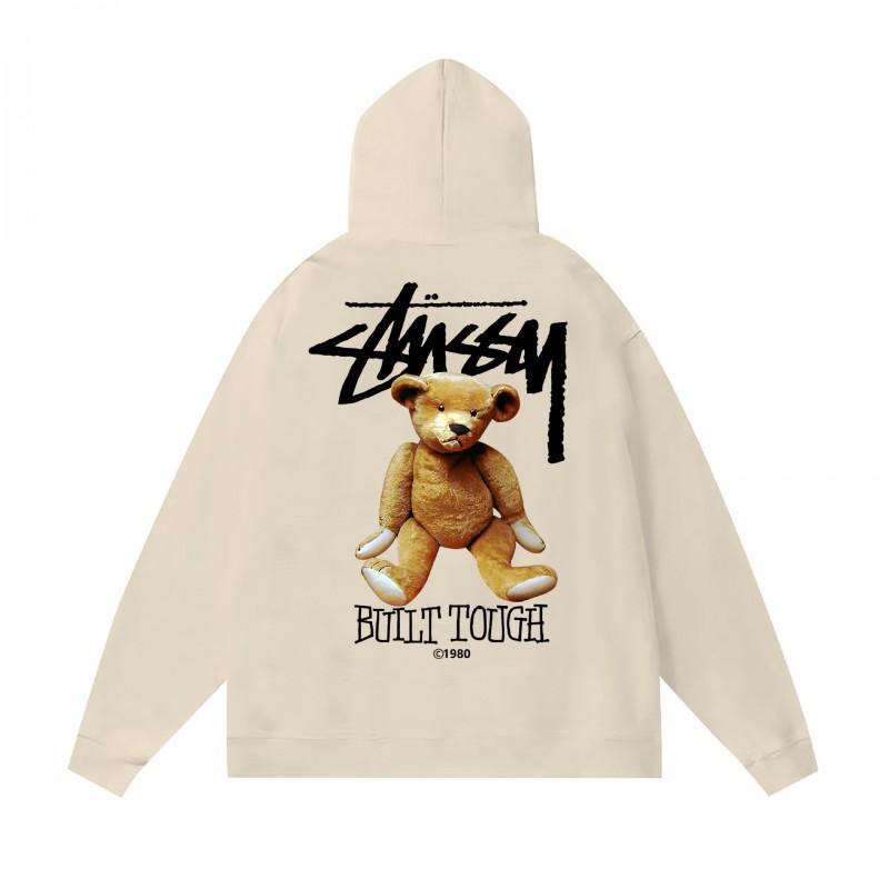 Худи Stu Streetwear Зимняя теплая хлопковая толстовка на флисе с принтом букв Свободный крой Мужская