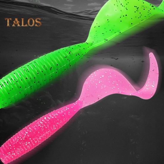 30/60 шт./набор 3,5/5/7 см приманка в виде червя с завитым хвостом и крючком, цветная мягкая искусственная приманка для ловли соленой пресноводной рыбы, окуня, змееголова, форели, рыболовные принадлежности