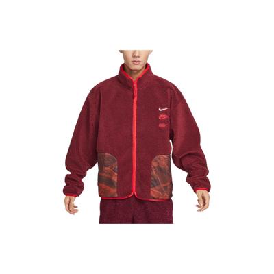 FW23 Dragon Year CNY Series флисовая куртка с цветными блоками на молнии мужская верхняя одежда командно-красная FZ6194-677