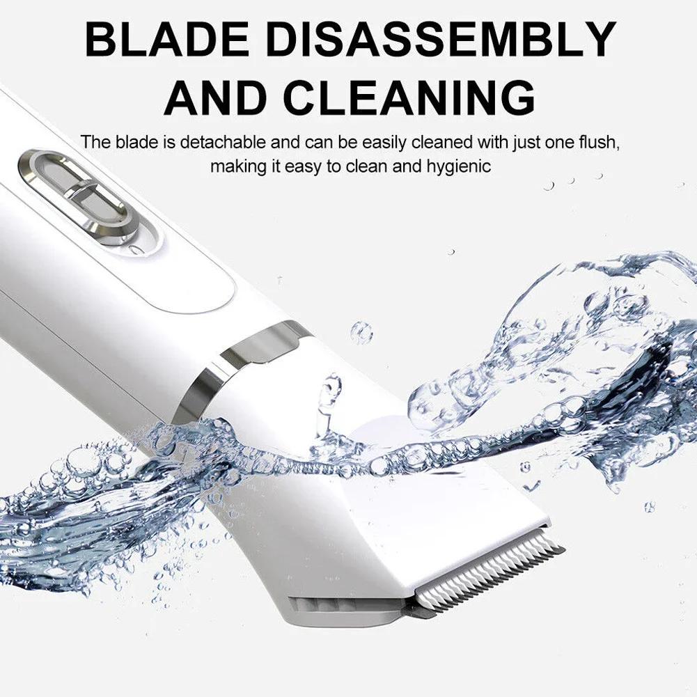 Машинка для стрижки шерсти домашних животных 4-в-1, низкий уровень шума, перезаряжаемая, беспроводная, безопасный триммер для собак