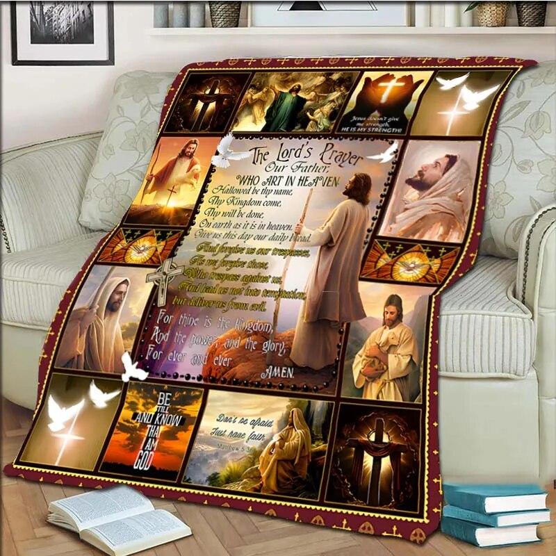 Одеяло с Девой Марией и Иисусом для офиса, дома, пешего туризма, пикника, толстое одеяло, модное покрывало, фланелевое одеяло, пледы