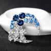 Rhinestone Inlay Brooch Pin Alloy Decor Badge Fashion Lapel Ornament  Gift
