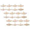 24Pcs Portable Gyro Toy Funny Kids Gyro DIY Wooden Gyro Unfinished Wood Gyro Painting Gyro