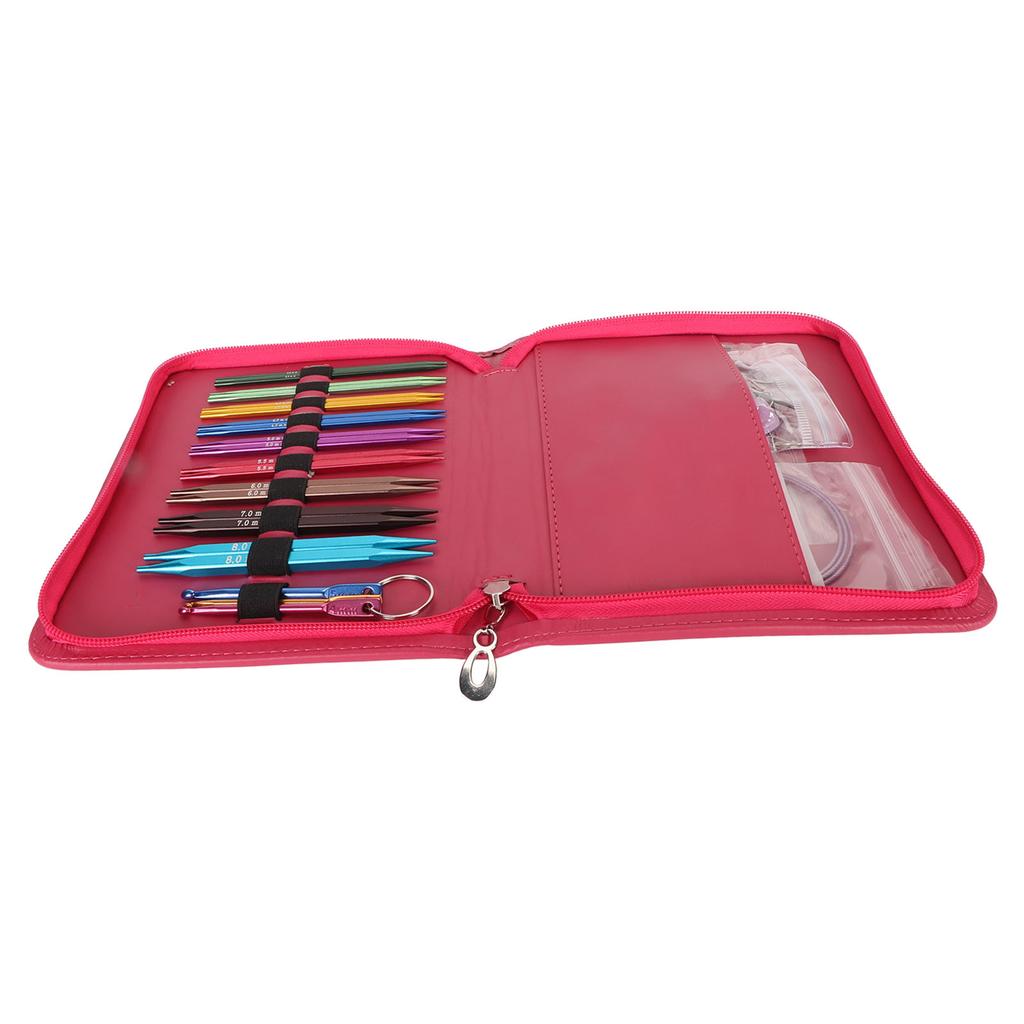 Набор из 9 пар сменных круговых спиц с эргономичной ручкой, полный набор инструментов из алюминия