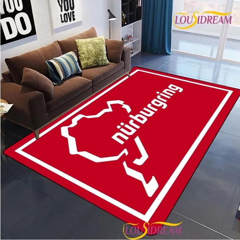 Nurburgring F1 International Track Carpet for Living Room Bedroom Area Rug Decor Kitchen Unslip Floor Mat Alfombra Birthday Gift