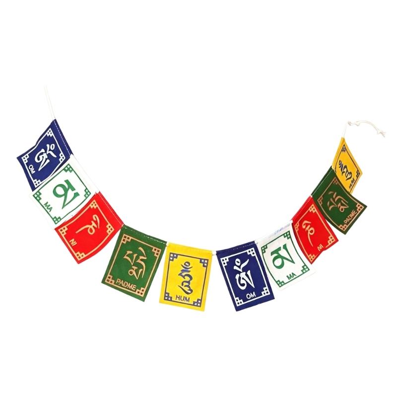 Tibetan Prayer Flags Small Backpacks Decors Colorful Buddhist Blessing Ornament Suitable for Hiking Camping Travel Present