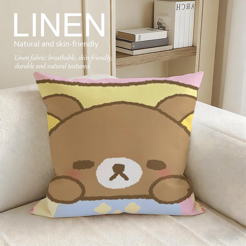 Милый набор наволочек для подушки Rilakkuma, шт. x x Дышащая, моющаяся наволочка для диванной подушки