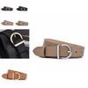 Элегантный женский кожаный ремень с геометрической металлической пряжкой для повседневного стиля