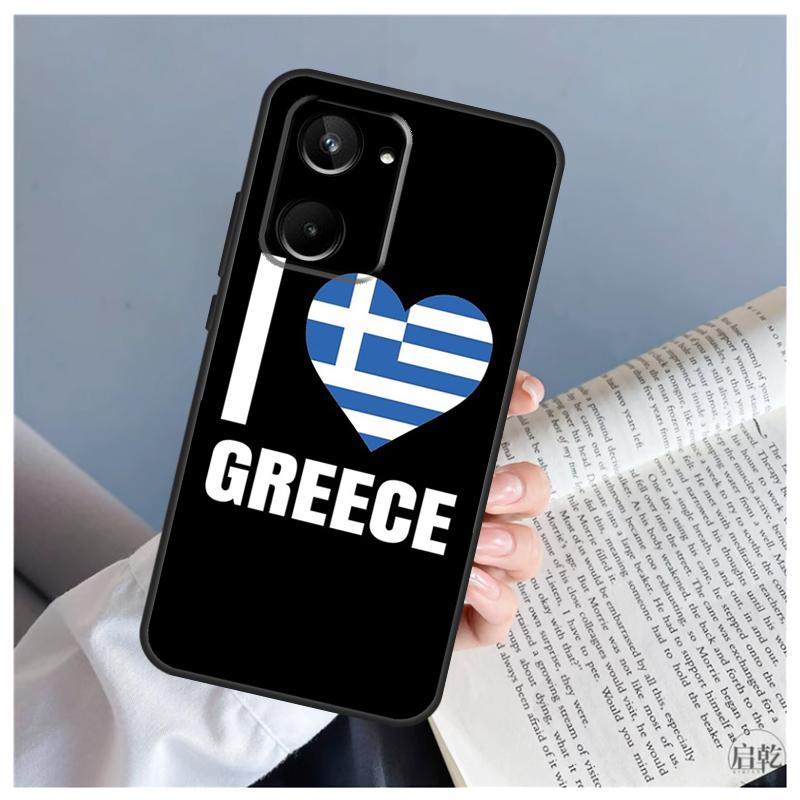 Греция Греческий флаг Для Realme C61 C63 C71 C55 C67 C51 C75 C65 C53 C35 11 12 13 14 Pro Plus GT6 GT7 15 Pro Чехол