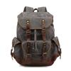 Unisex Waterproof Waxed Canvas Travel Backpack for Outdoor Sports and Laptops