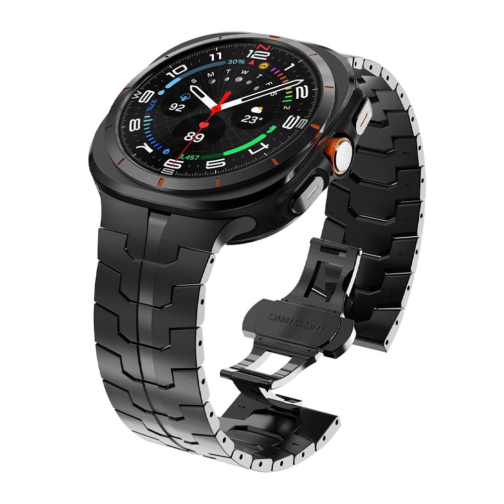 Металлический бронированный ремешок для Samsung Galaxy Watch 8 classic 46мм 44мм 40мм Браслет из нержавеющей стали ремешок pulseira Band для Galaxy Watch 8