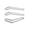 Fireplace Grille KRATKI LUFT White 9x80x40 Right Ventilation Set 3 Pcs