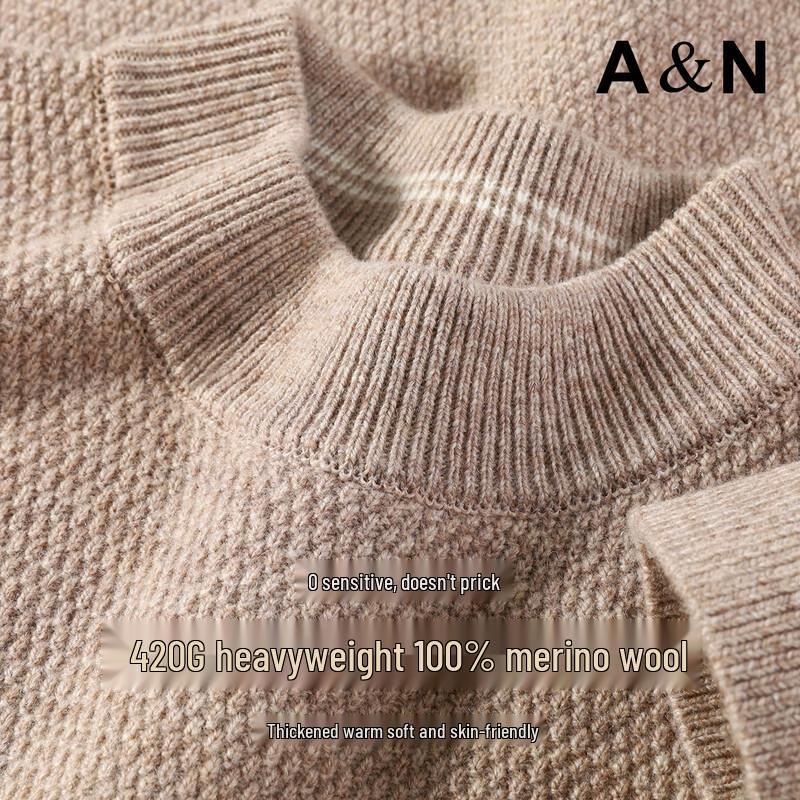 Men's Heavyweight 100% Merino Wool Crewneck Sweater