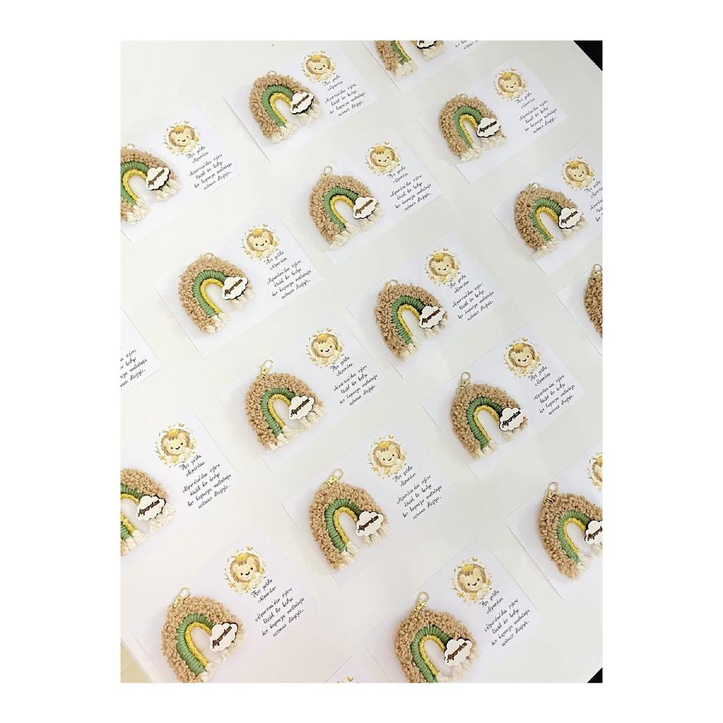 Макраме Радужный брелок