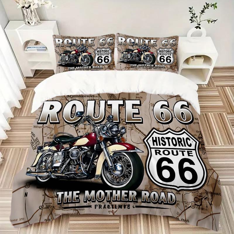 Route Motorcycle Journey Print 3Pcs Bedding Setduvet Cover With 2 Bedropillowcase Home Birthday Gift