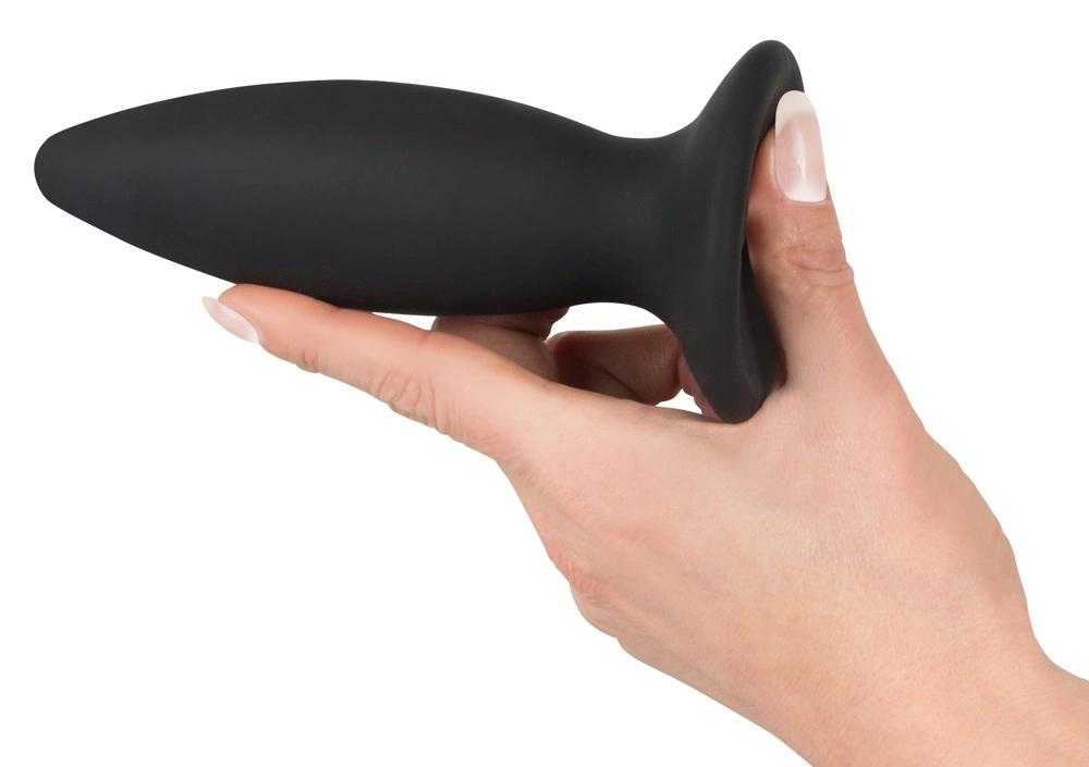Conical Vibrating Anal Plug S(11cm) - Black Velvets