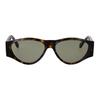 Fendi Logo Acetate Square Sunglasses Men sunglasses Brown FE40158I52E