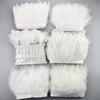 1Meters White Black Pheasant Feathers for Needlework Ribbon On Tape Turkey Ostrich Fringe Trims Goose Marabou Sewing Trimmings