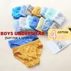 4 шт./лот трусы для мальчиков, однотонное нижнее белье, детские хлопковые короткие трусики для детей 1-12 лет