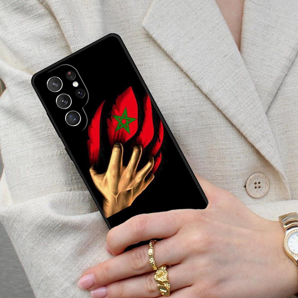 Morocco Flag Coat Of Arms Cell Phone Case for Samsung Galaxy S26 Ultra S25 S24 S23 S22 S21 S20 Note10 Cover