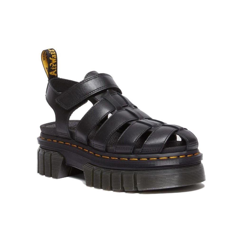 Dr. Martens Leather Comfortable Casual Roman Sandals Women Sandals Black 31549001