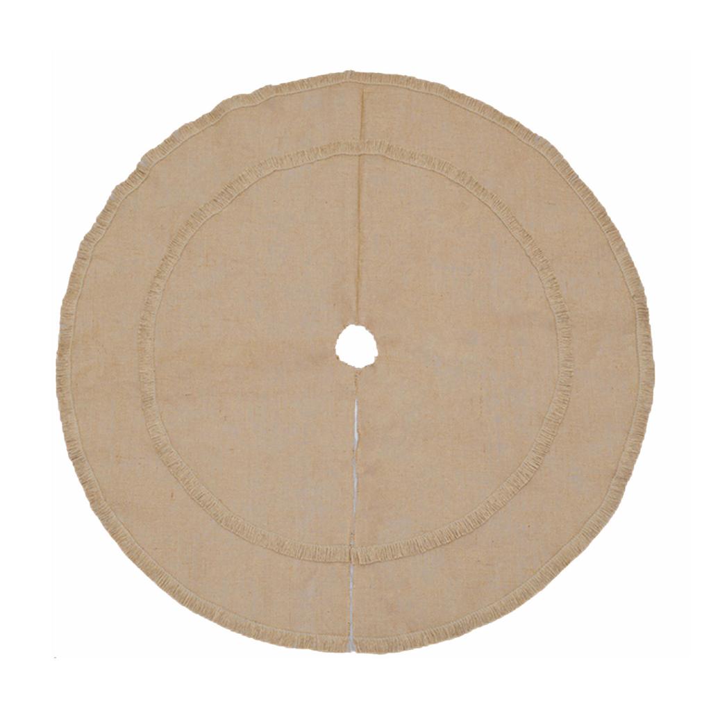 Натуральная мешковина юбка для рождественской елки Экологичная прочная декорация для елок 24 36 48 дюймов с регулируемыми завязками