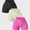 Women's High-Waisted V-Waist Yoga Shorts - Hip-Lifting, Tight Fit for Summer Fitness & Cycling