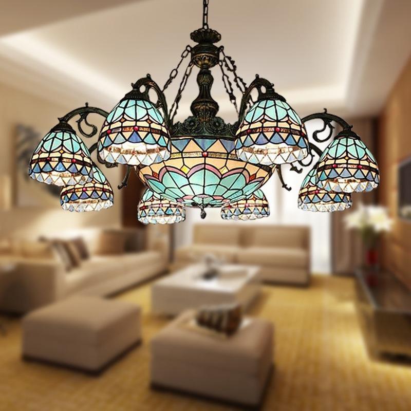 Люстра в средиземноморском стиле, люстра для гостиной, современная спальня, столовая, кабинет, освещение, творческая личность, американские лампы