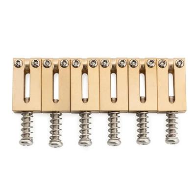 Musiclily Ультра 10,5 мм Латунные Седла Бриджа для Электрогитар ST Strat/TL Telecaster, Оригинальный Цвет (Набор из 6)