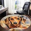 1pc Dachshund Pattern Office Round Rug, Non-slip, Soft and Durable Office Rug for Interior Decoration, Perfect for Office,Decoration yy260204023
