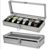 Aluminium Alloy Watch Display Box 6 Grid Watch Storage Box Luxury Watch Box