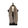 Women Scarf Solid Color Imitation Turkey Feathers Long Scarf Autumn Winter Warm Scarf Daily Party Street Wear