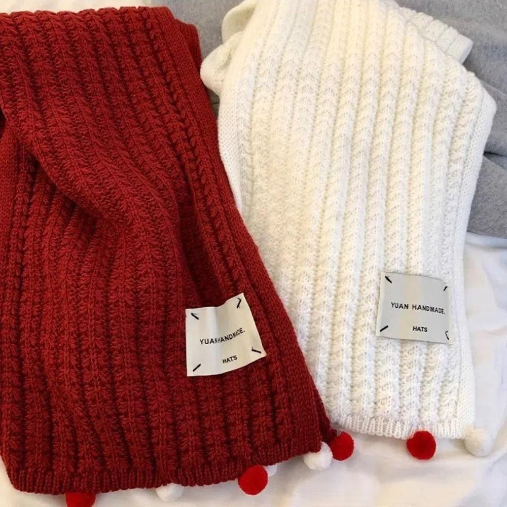 Keep Warm Knit Scarf New Year's Neckerchief New Cross Scarf Women
