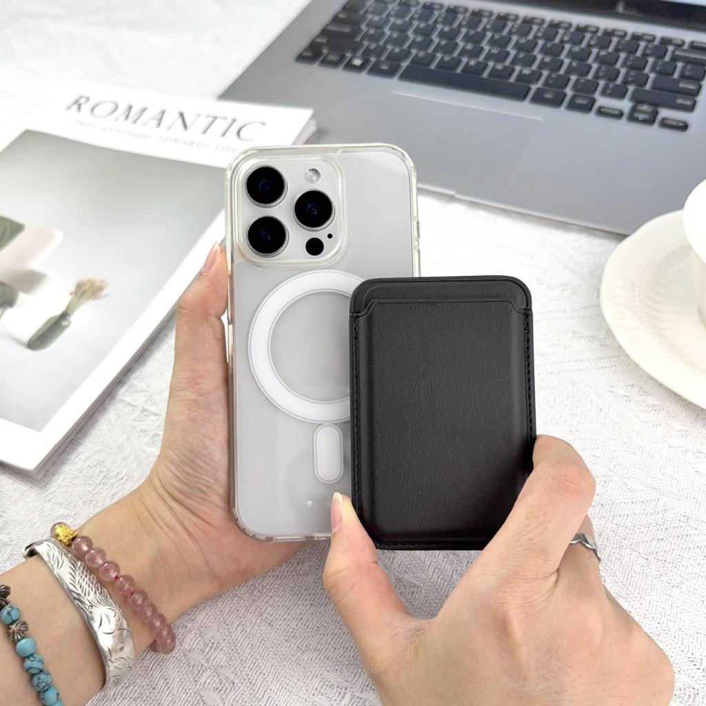Кожаный картхолдер MagSafe для iPhone 17/16/15 - Прочный магнитный чехол