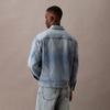Calvin Klein Американская винтажная классическая джинсовая куртка из хлопка, мужская куртка, светло-голубая 4RB797G