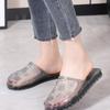 Hollow Women's Mules Slippers and Ladies Sandals Jelly On Beach Platform Slides New Collection Pvc Promotion Chic Elegant Shoes